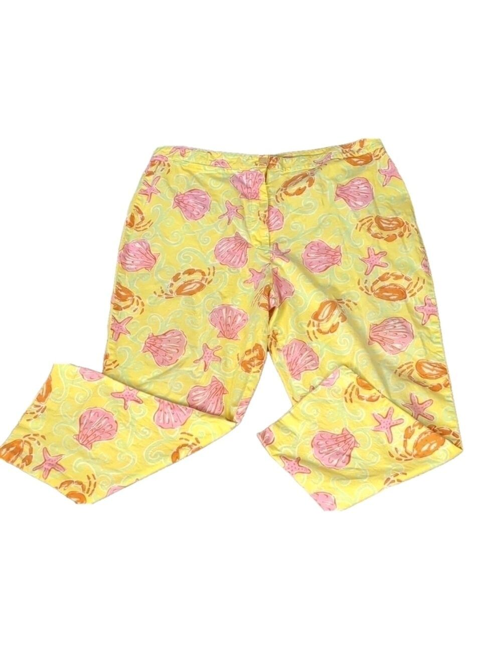 LILY Pulitzer seashell Capri pants size 14